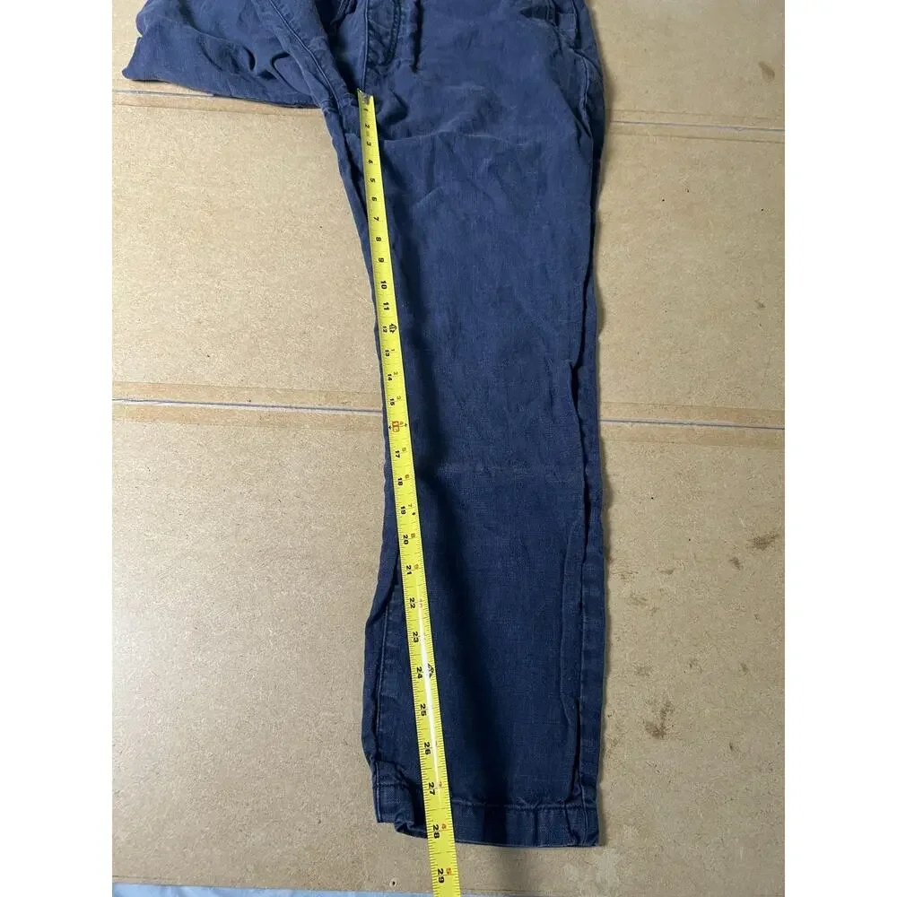 Joe's Jeans Pants Unisex 30 Blue Jogger Linen Slim Elastic Drawstring Pockets